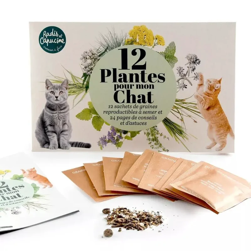 Enveloppe de 12 sachets - Pour mon chat - Radis et Capucine
