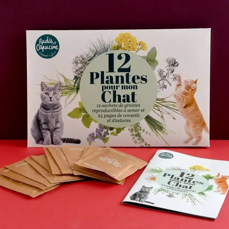 Enveloppe de 12 sachets - Pour mon chat - Radis et Capucine