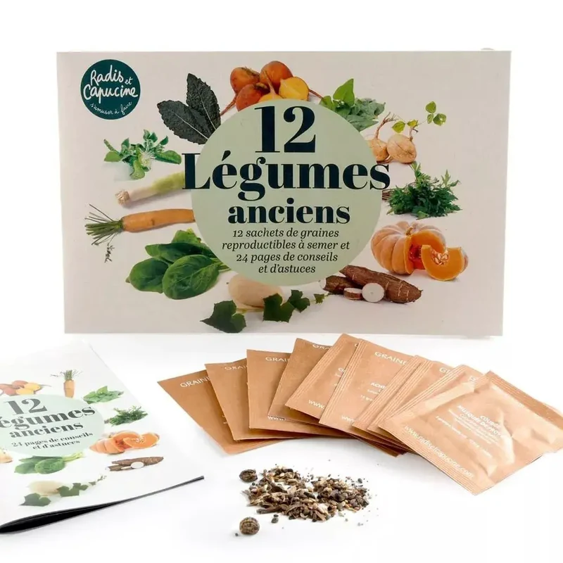 Enveloppe de 12 sachets - Légumes anciens - Radis et Capucine
