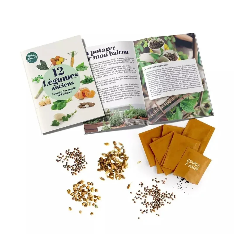 Enveloppe de 12 sachets - Légumes anciens - Radis et Capucine