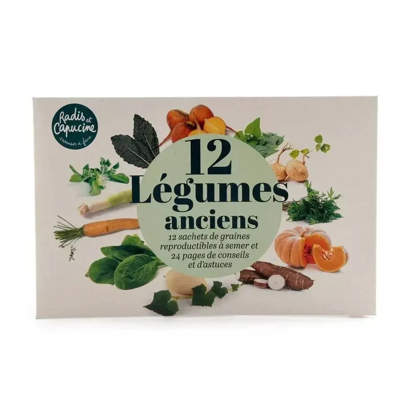 Enveloppe de 12 sachets - Légumes anciens - Radis et Capucine