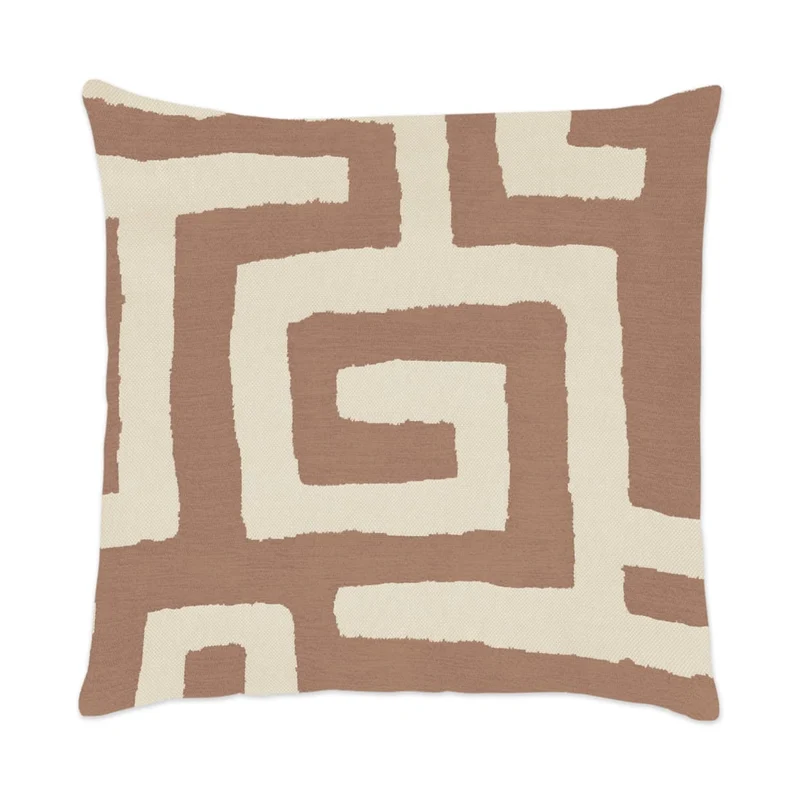 Coussin extérieur 18 x 18 po - Imprimé labyrinthe