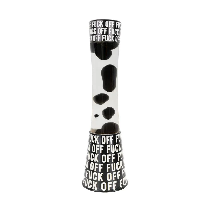 Lava Lamp TOWER Fuck off bianca nera FISURA