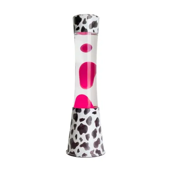 Lampada Lava Cow con Lava Rosa 40cm Fisura