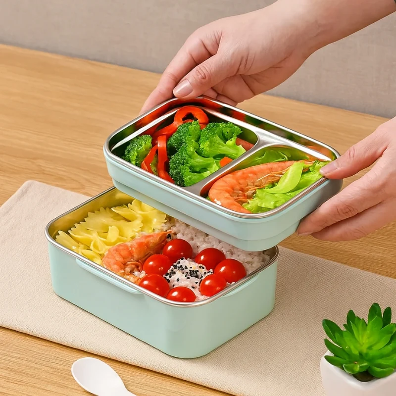 LunchMate – Madkasse med Dobbelt Lag og Flere Rum
