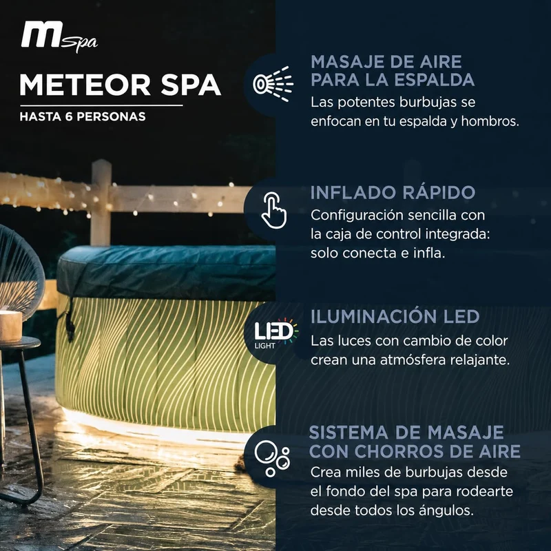 MSpa – Spa hinchable circular Meteor 4–6 personas
