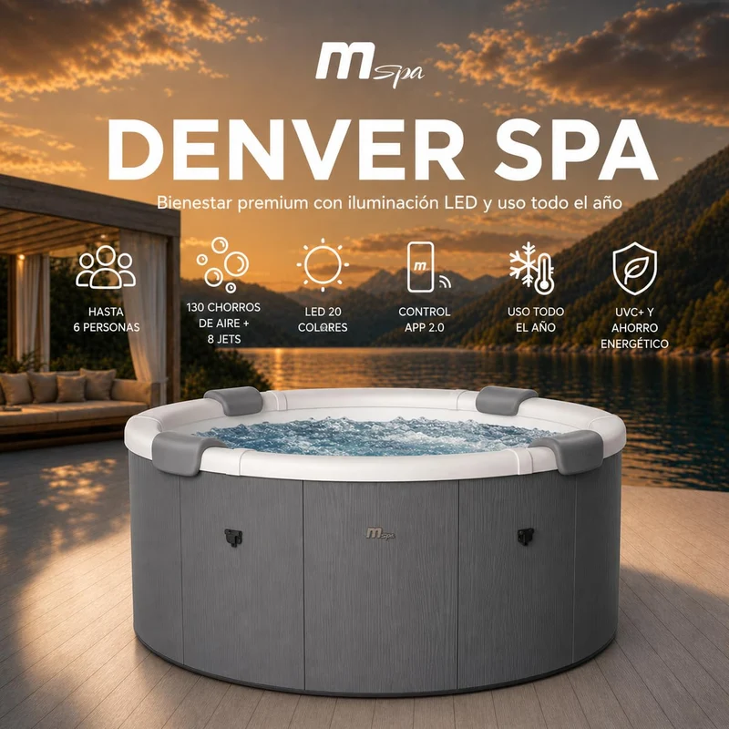 Mspa - Spa rígido circular Denver 4–6 personas