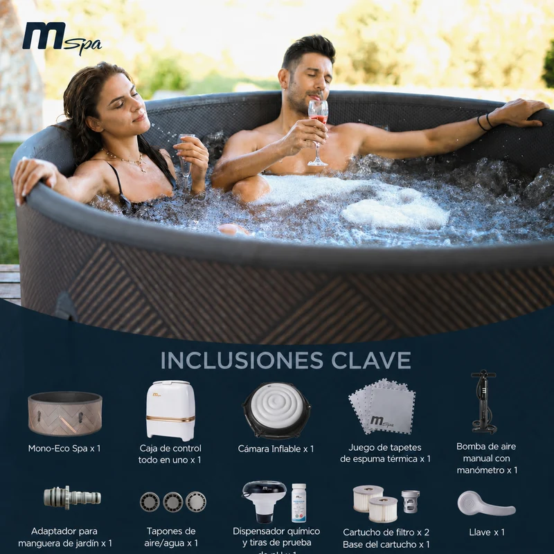 MSpa - Spa hinchable semirrígido circular Mono-Eco 4-6 personas