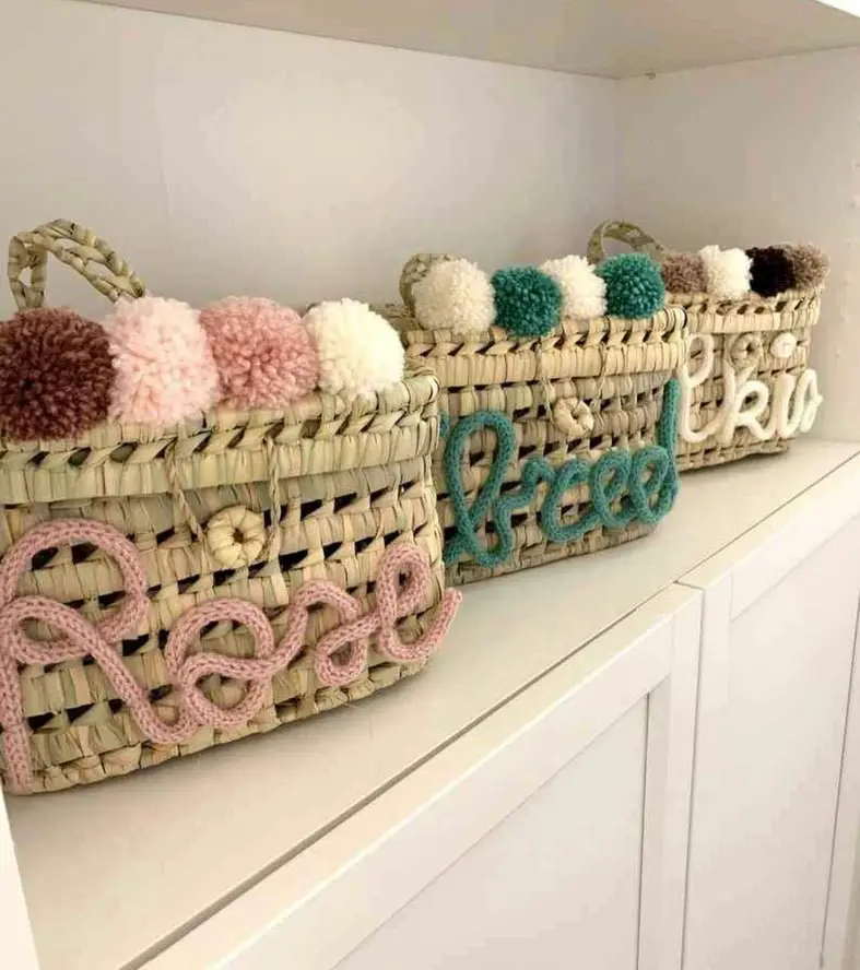Coffre à Jouets Personnalisé - Boîte à Jouets à Pompons - Wholesale - Mikwi
