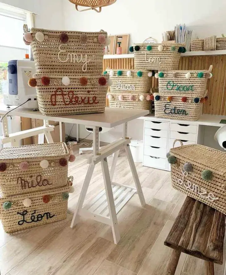 Coffre à Jouets Personnalisé - Boîte à Jouets à Pompons - Wholesale - Mikwi