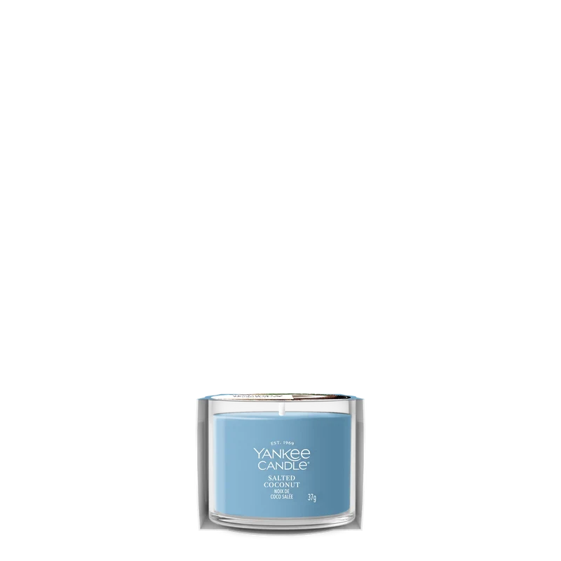 Candela Votive In Vetro Singola Salted Coconut 49g Blu Yankee Candle