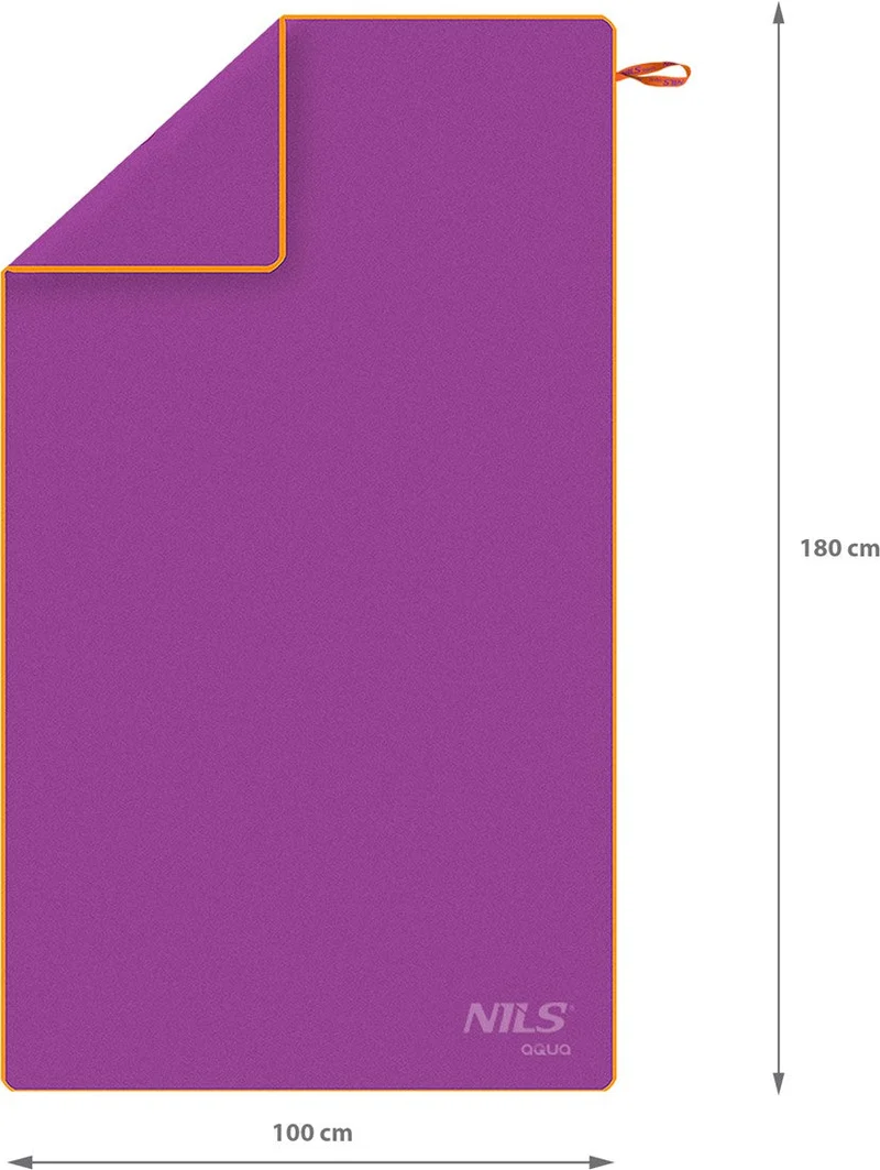 NILS Aqua Microvezel Handdoek - Paars - 180 x 100 cm