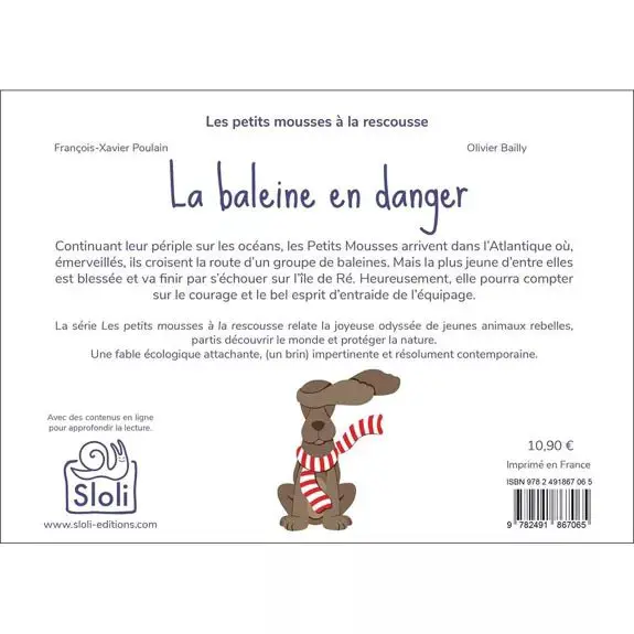 Livre Pour Enfant - La Baleine En Danger - Sloli
