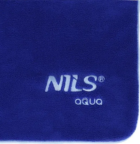 NILS Aqua Microvezel Badstof Handdoek - Donkerblauw - 160 x 80 cm