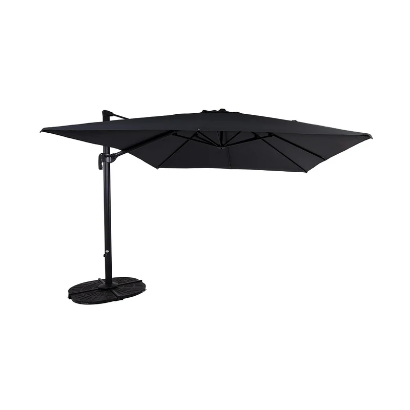 Parasol suspendu Deluxe (finition noir mat) - 10 pi (3 m)
