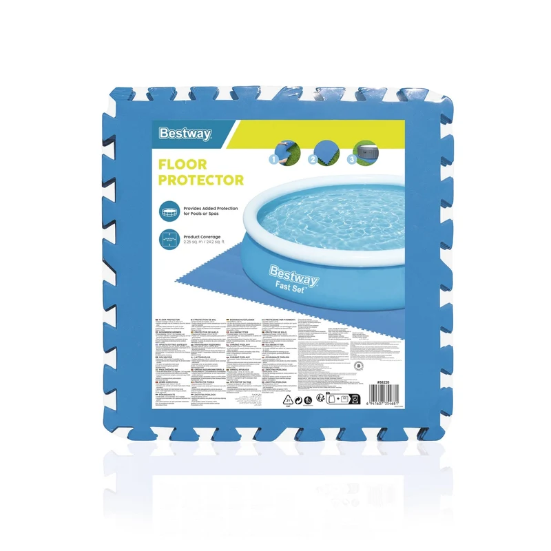 Bestway Zwembad Bodembeschermer Set – 9 Stuks – 50 x 50 cm – 2,25 m² – Blauw