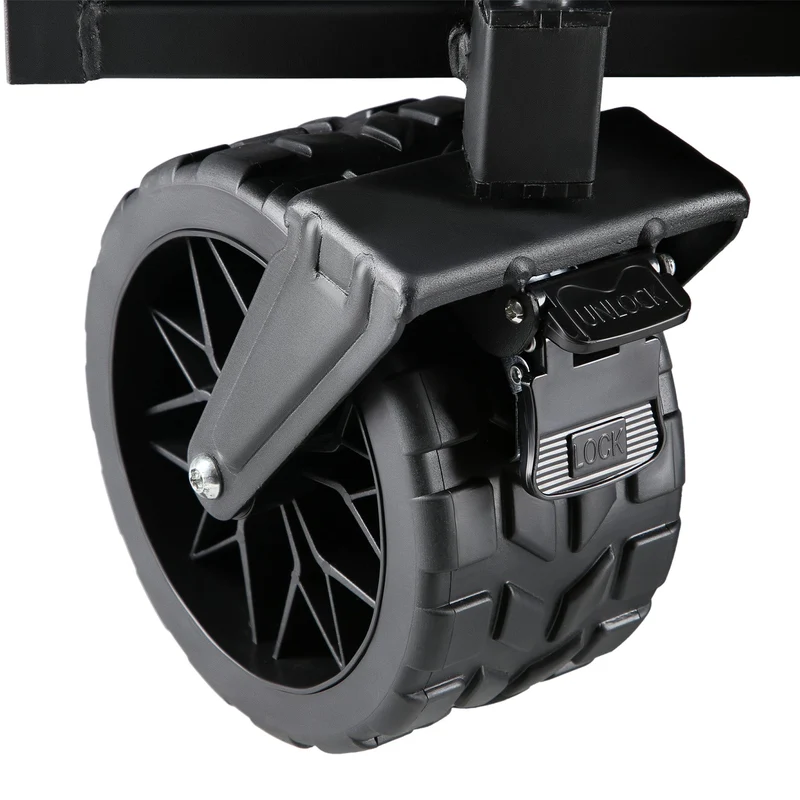 NILS Camp Opvouwbare Bolderkar - Zwart - 160L