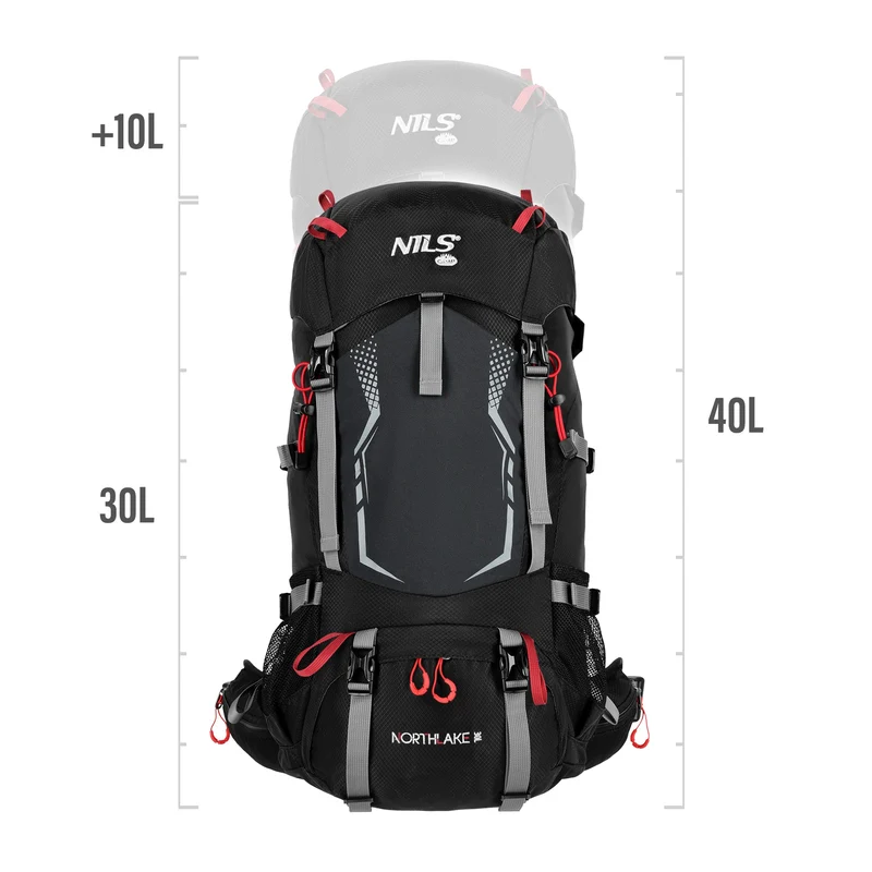 NILS Camp Rugzak Northlake - Zwart - 30L + 10L