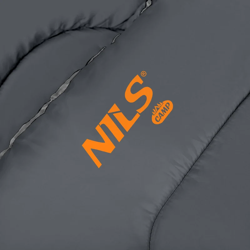NILS Camp Slaapzak - Antraciet/Oranje - Maat L