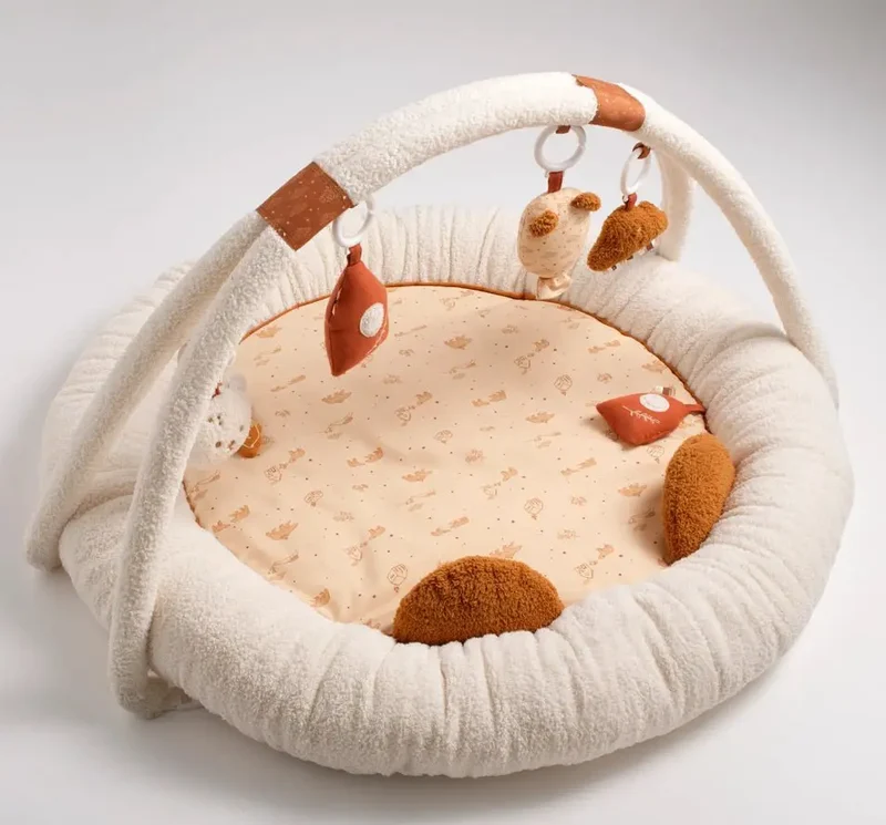 Tapis d'Éveil Ours En Bouclette - Beige Orsino - Sauthon