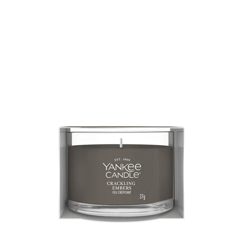 Candela Crackling Embers 37g Grigio Yankee Candle