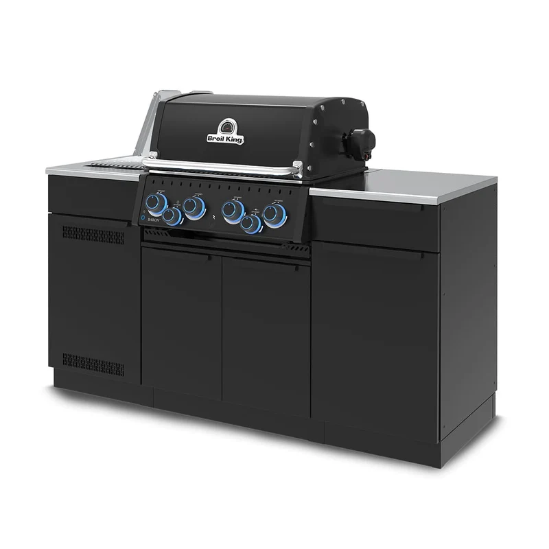 BBQ Broil King au gaz Baron 490i avec îlot