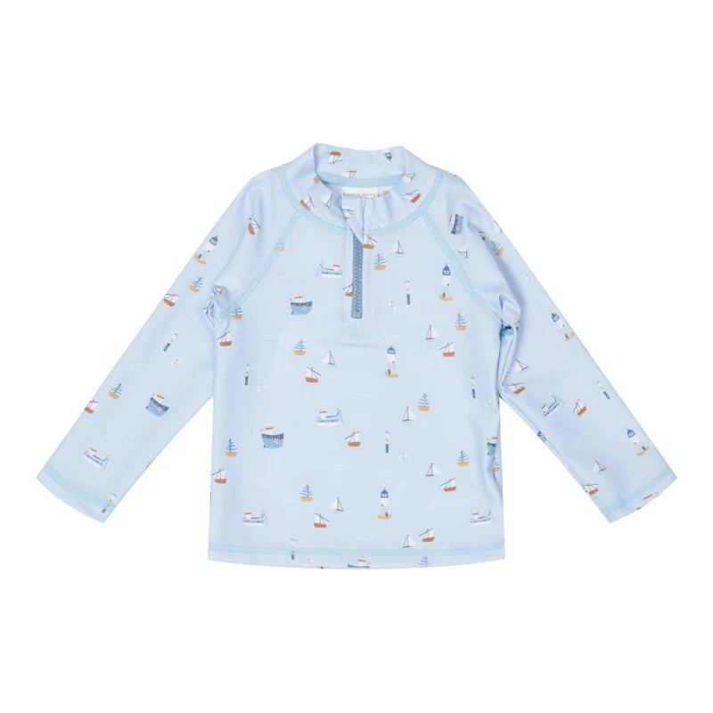 Langarm-Badeshirt Sailors Bay Blue Gr. 98/104 | Little Dutch