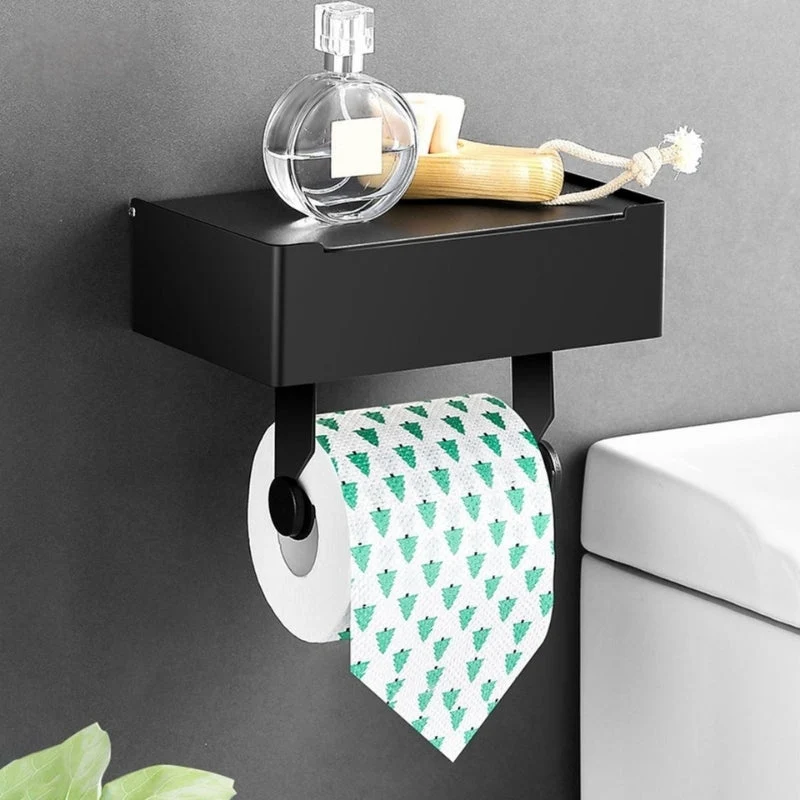 ShelfMate – Toiletpapirholder med Integreret Hylde og Bakke