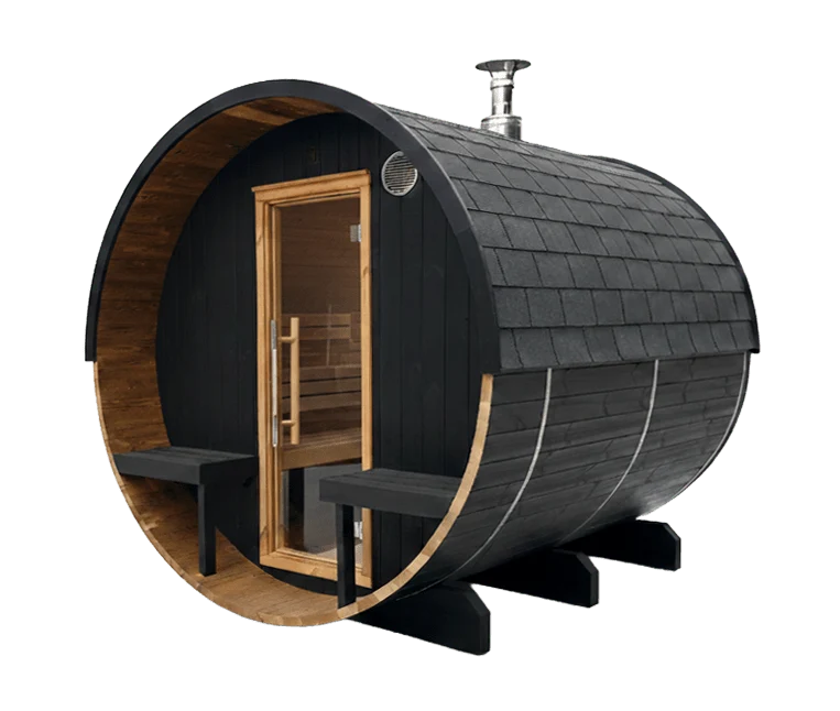 Holl's Onyxia Barrel Thermohout Sauna – Luxe buitensauna voor 6 personen