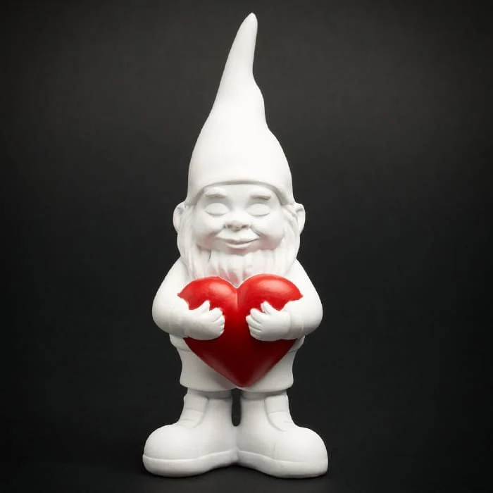 BLOGO Statuetta Innamorato Bianco 21x50cm
