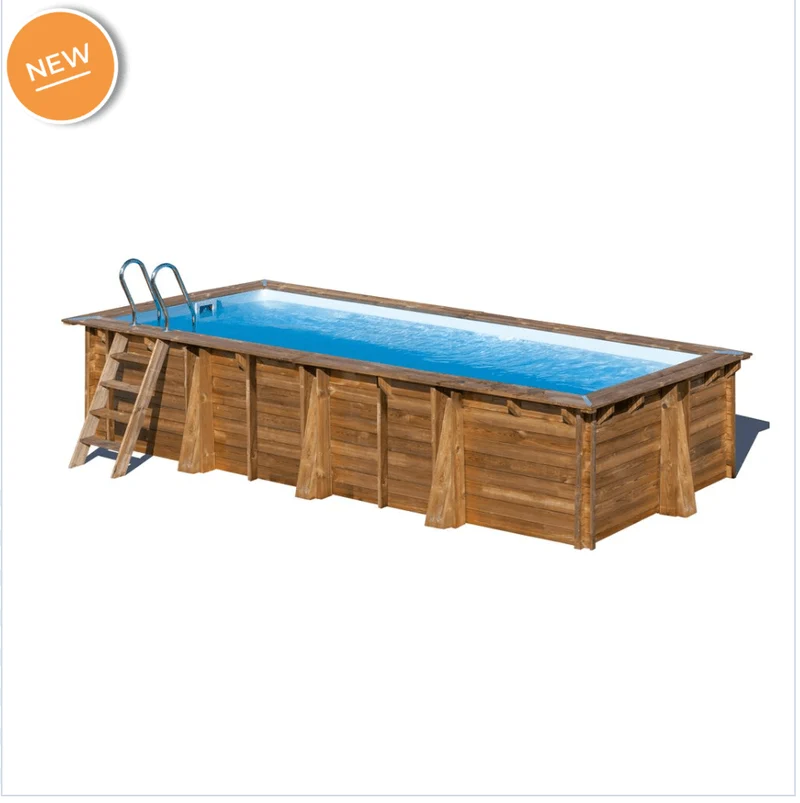 Gre Houten zwembad Papaya rechthoekig 520 cm x 320 cm x 133 cm