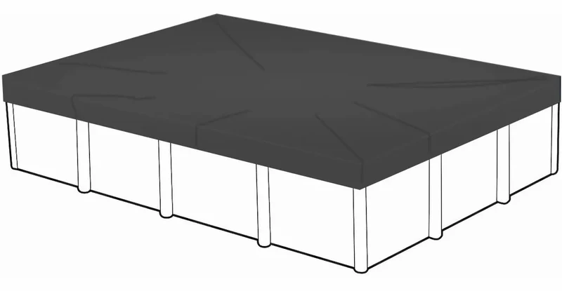 Afdekzeil rechthoekig zwembad 550 x 350 cm (zeilmaat 610 x 410)
