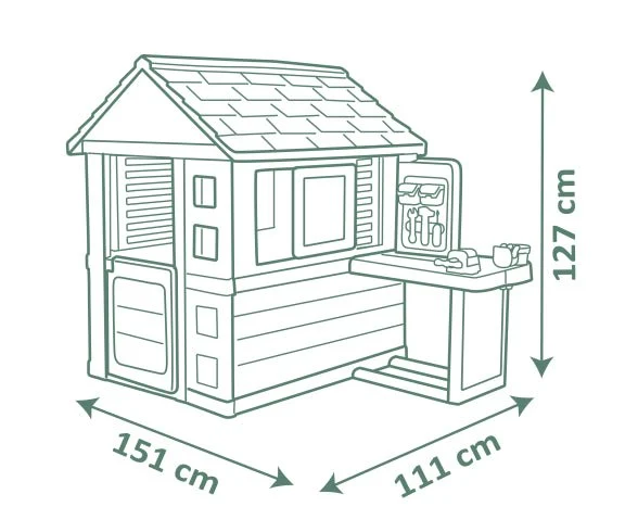 Smoby Speelhuis Nature + Werkbank