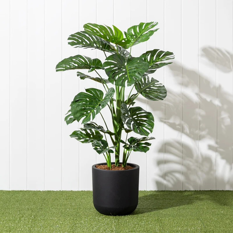 Jardinière - Monstera artificielle