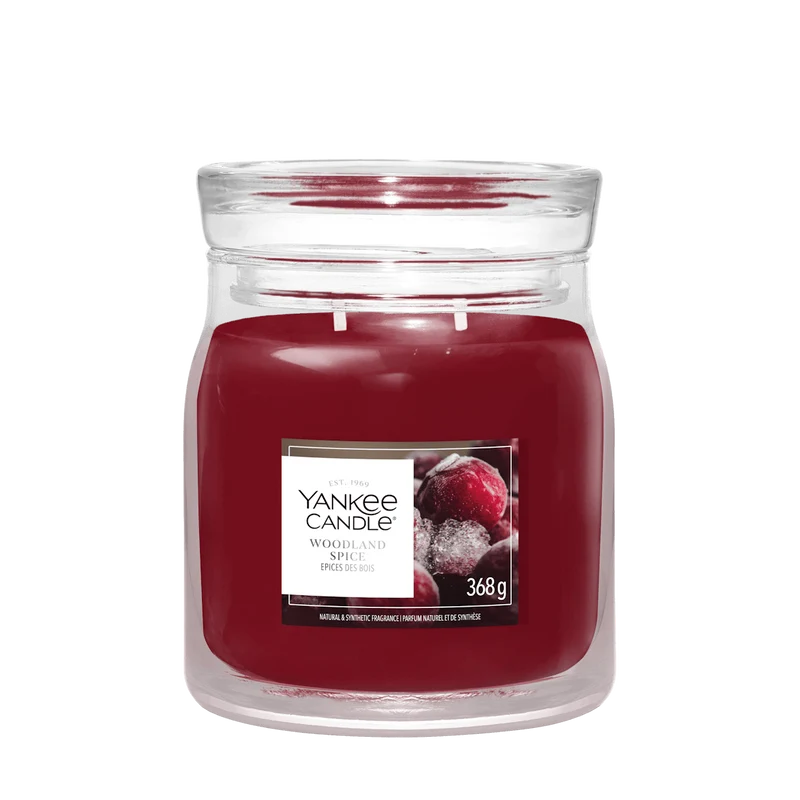 Candela Woodland Spice 368g Rosso YANKEE CANDLE