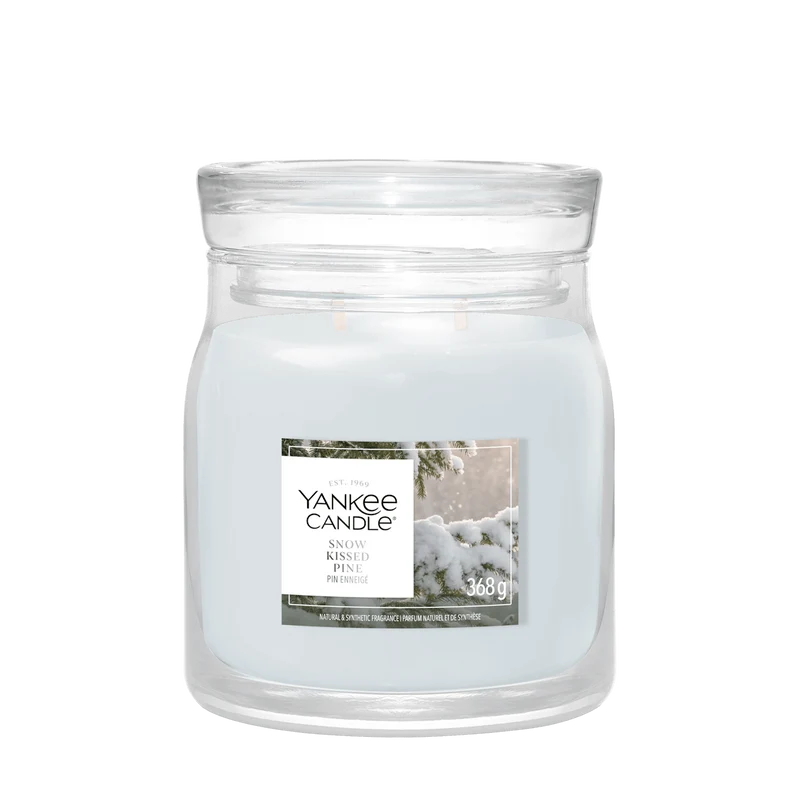 Candela Snow Kissed Pine 368g Bianco YANKEE CANDLE