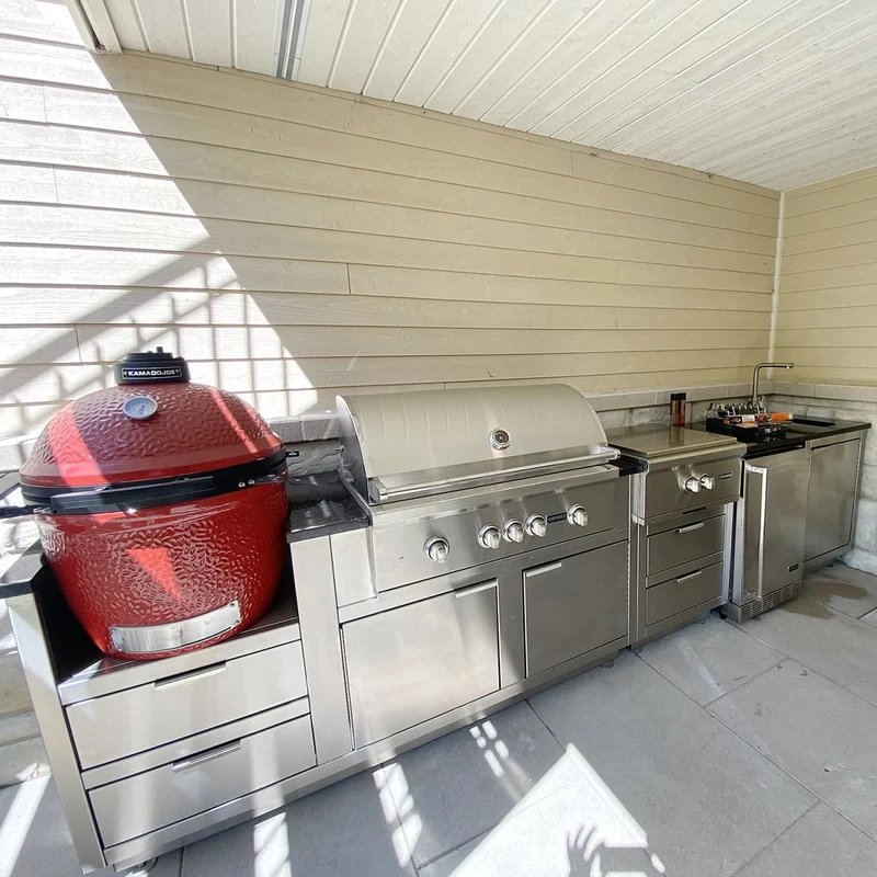 Extension espace frigo pour cuisine extérieure