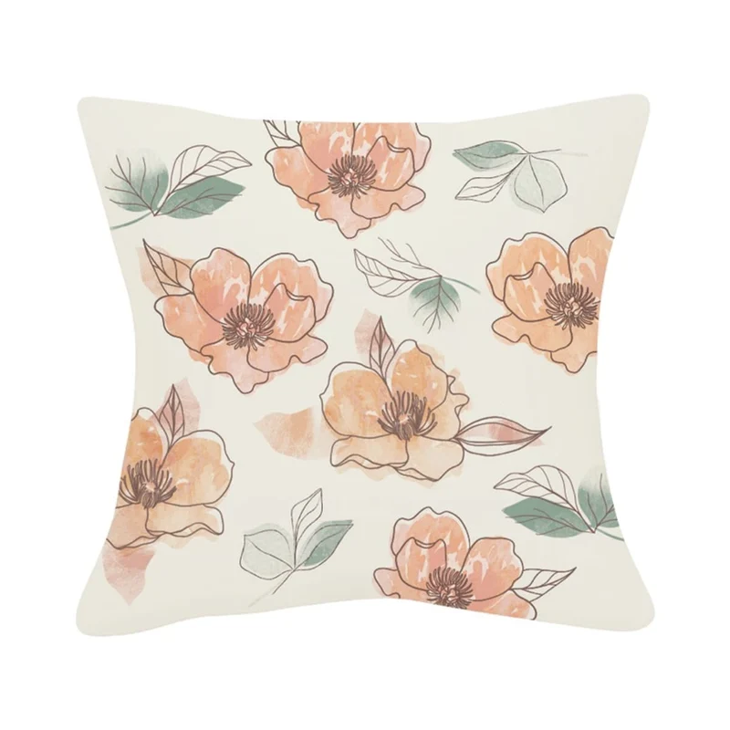 Coussin extérieur 18 x 18 po - Rayures botaniques