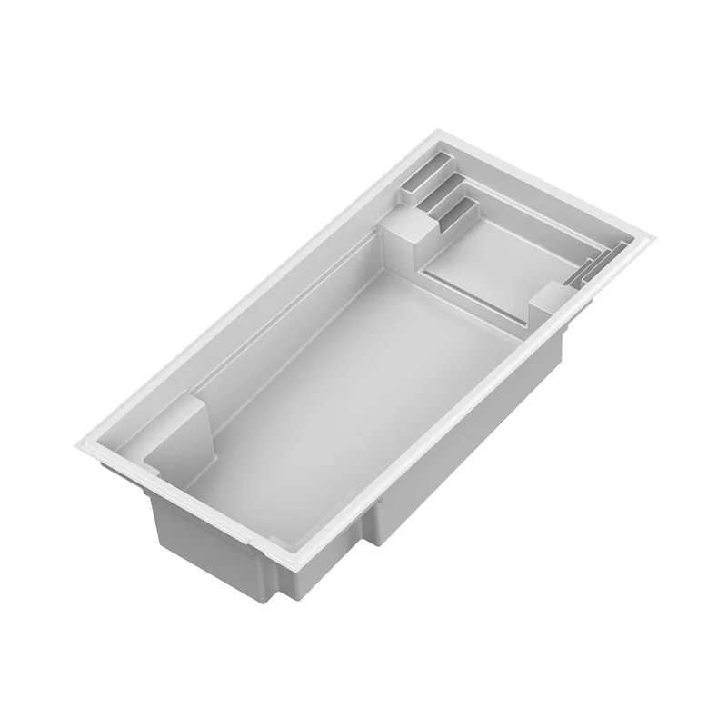 Piscine en fibre de verre avec pente - 14 x 28 pi