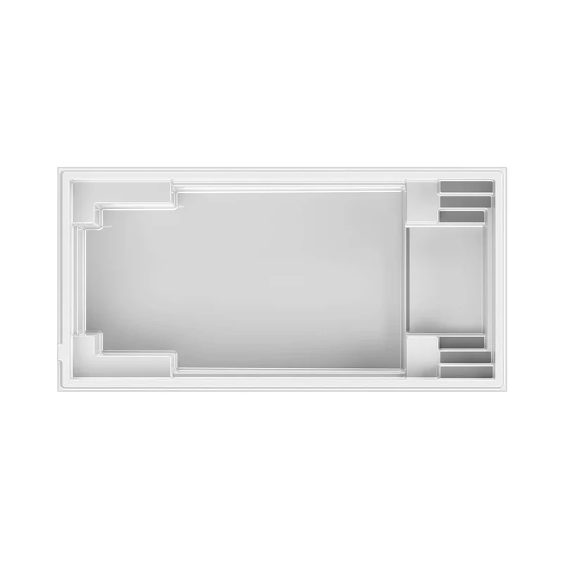 Piscine en fibre de verre avec pente - 14 x 28 pi