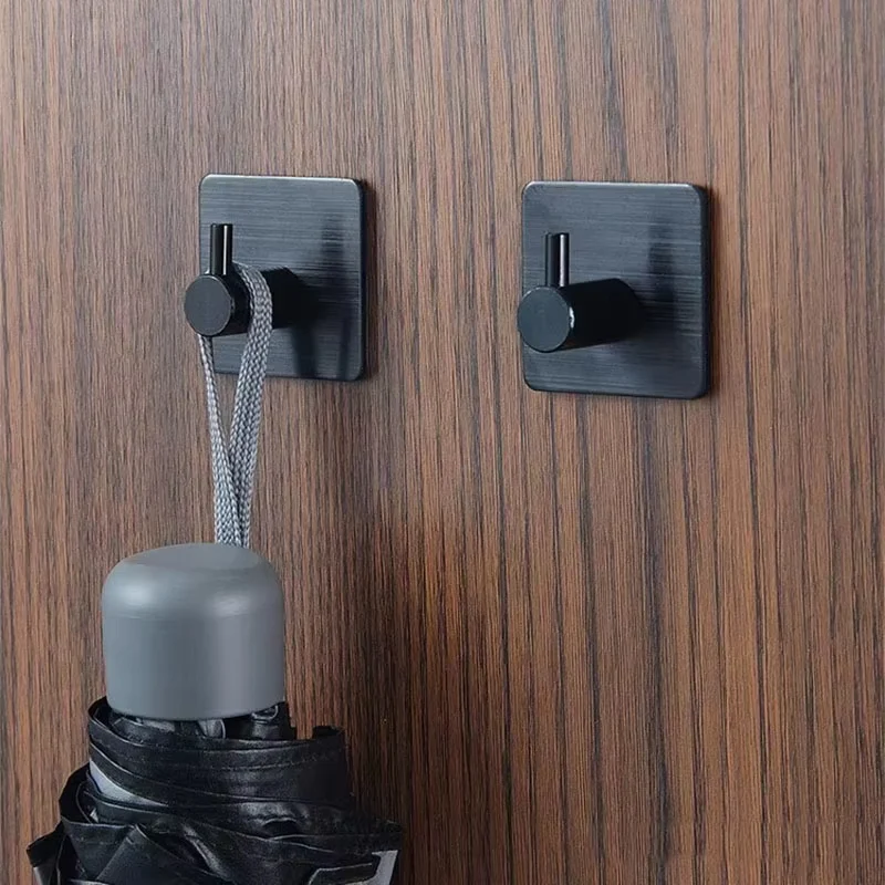 RackMate – Vægmonteret 4-delt Reolsæt med Kroge og Selvklæbende Design