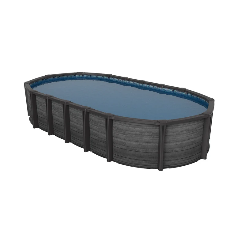 Piscine hors terre Pine Concrete - Ovale