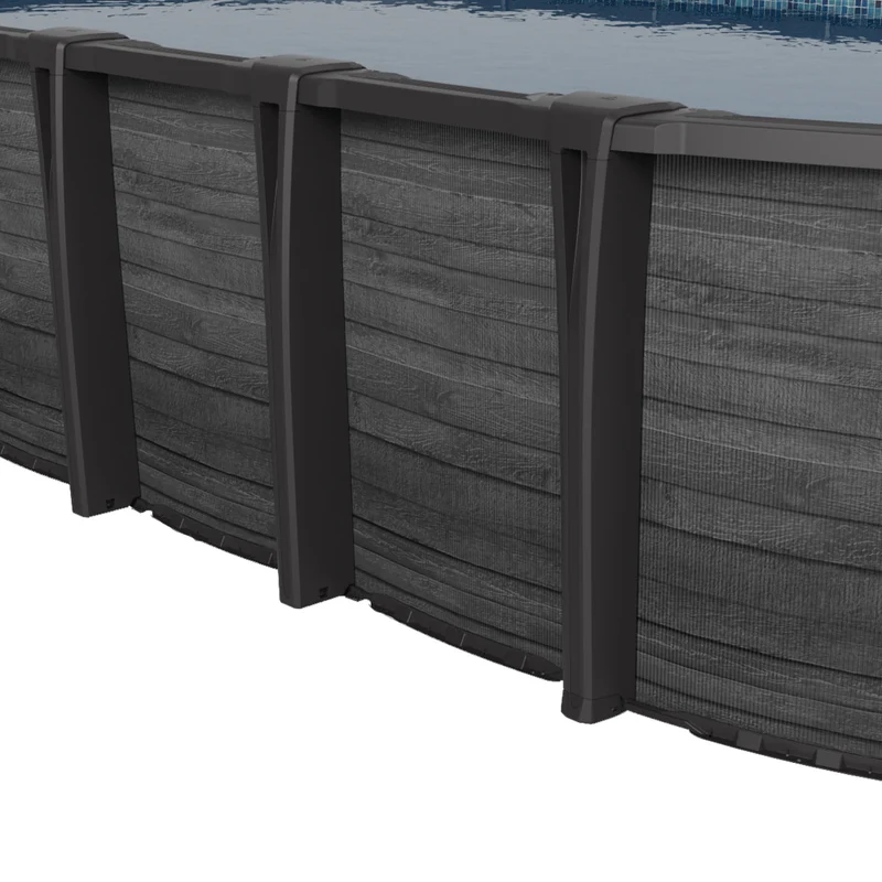 Piscine hors terre Pine Concrete - Ovale