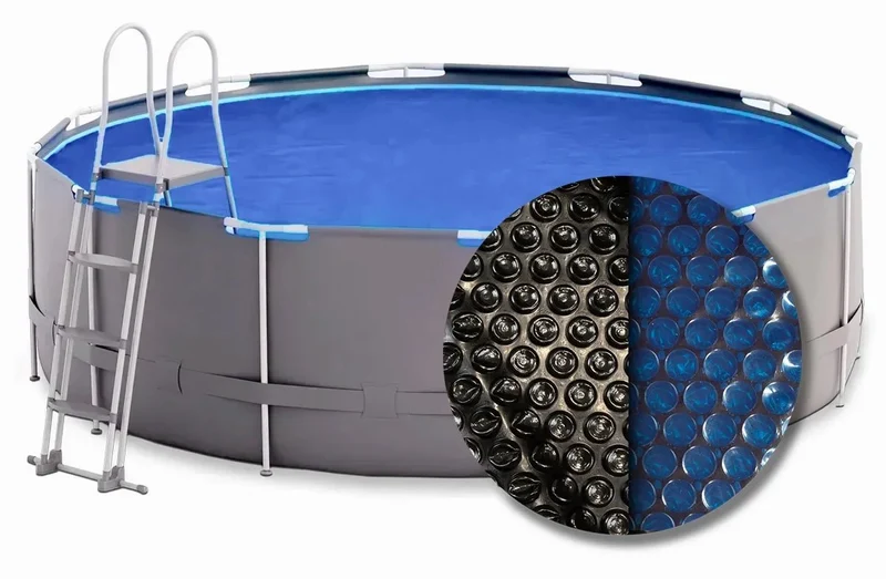 W'eau solar cover rond - 549 cm (zeilmaat 538) - Zwart/Blauw