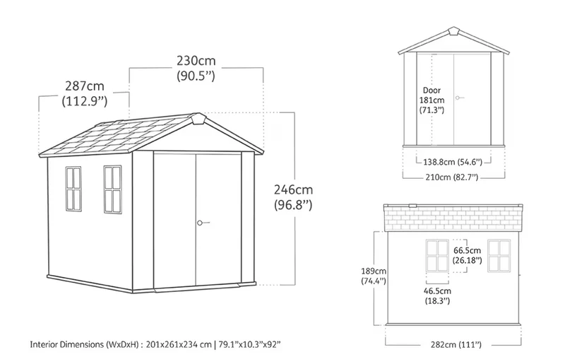 Keter - Caseta de exterior Newton 759/975 marrón