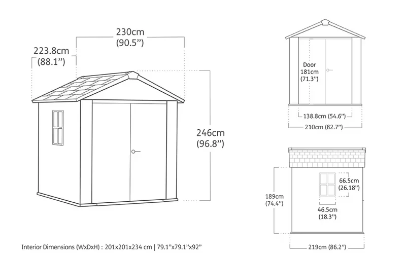 Keter - Caseta de exterior Newton 757/775 marrón