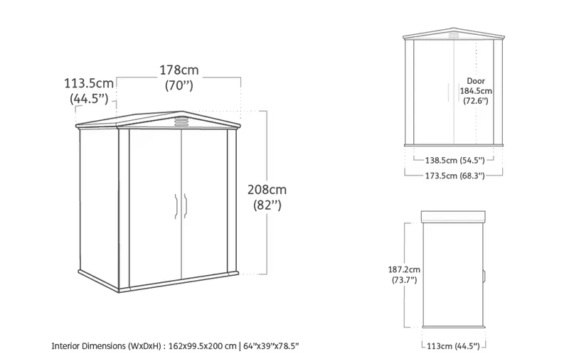 Keter - Caseta de exterior Factor 6x3 marrón/beige