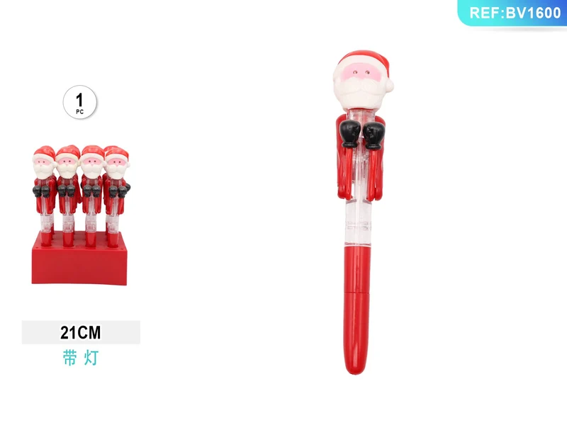 Penna Babbo Natale con luce 21 cm PartyGo