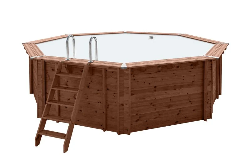 Interline Sumatra houten zwembad rond Ø530 x 138 cm compleet pakket
