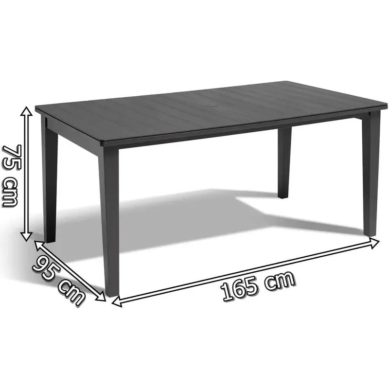 Keter - Mesa de comedor de exterior Futura grafito